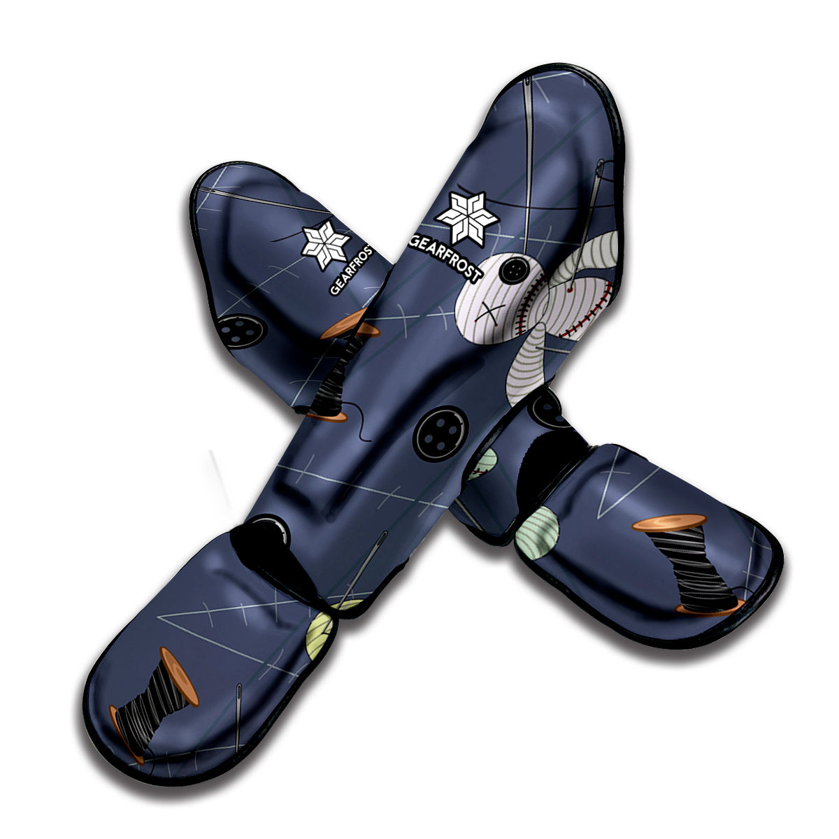 Cartoon Voodoo Doll Print Muay Thai Shin Guard