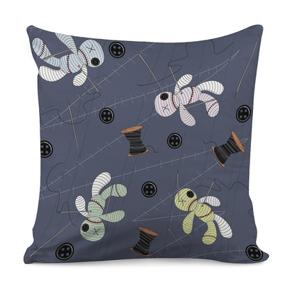 Cartoon Voodoo Doll Print Pillow Cover