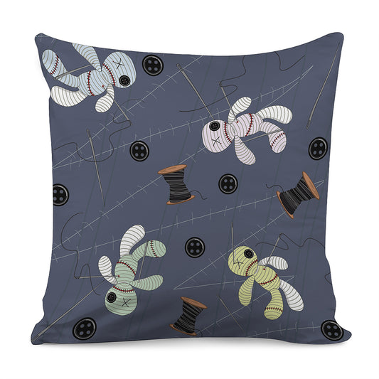 Cartoon Voodoo Doll Print Pillow Cover