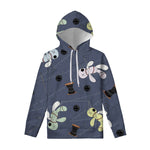 Cartoon Voodoo Doll Print Pullover Hoodie