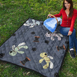 Cartoon Voodoo Doll Print Quilt