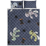 Cartoon Voodoo Doll Print Quilt Bed Set