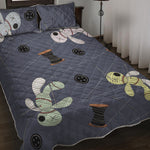 Cartoon Voodoo Doll Print Quilt Bed Set