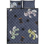 Cartoon Voodoo Doll Print Quilt Bed Set
