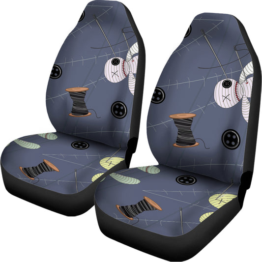Cartoon Voodoo Doll Print Universal Fit Car Seat Covers
