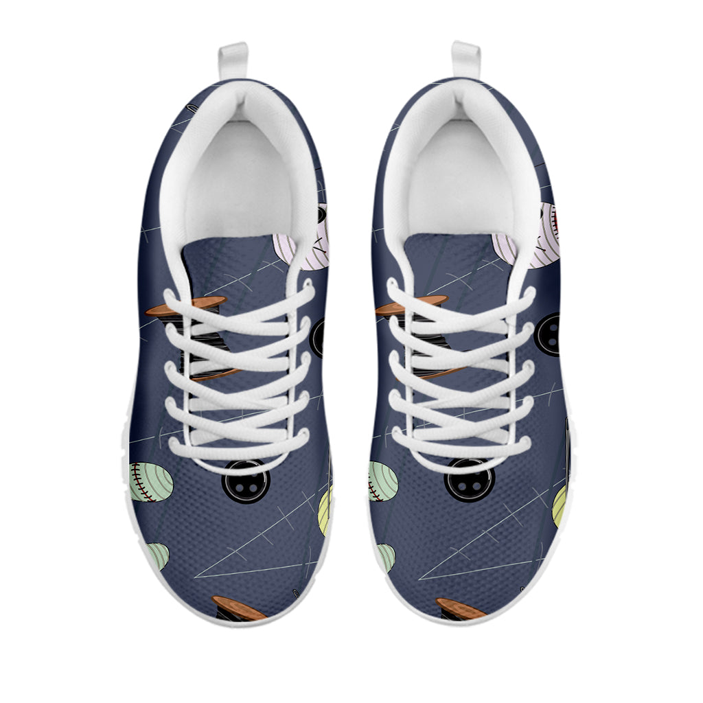 Cartoon Voodoo Doll Print White Sneakers