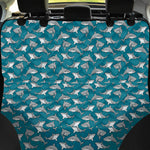 Cartoon White Shark Pattern Print Pet Car Back Seat Cover