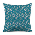Cartoon White Shark Pattern Print Pillow Cover