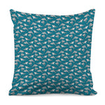 Cartoon White Shark Pattern Print Pillow Cover