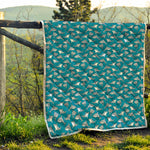 Cartoon White Shark Pattern Print Quilt