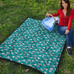Cartoon White Shark Pattern Print Quilt