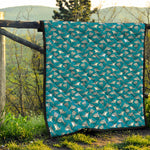 Cartoon White Shark Pattern Print Quilt