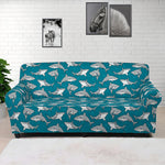 Cartoon White Shark Pattern Print Sofa Cover
