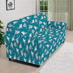 Cartoon White Shark Pattern Print Sofa Cover