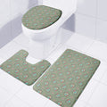 Cartoon Zombie Pattern Print 3 Piece Bath Mat Set