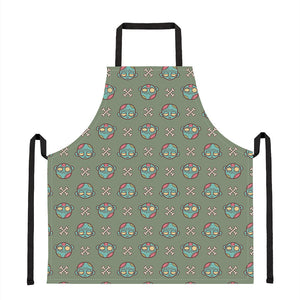 Cartoon Zombie Pattern Print Apron