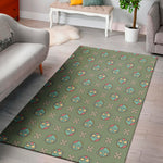 Cartoon Zombie Pattern Print Area Rug