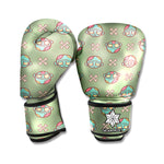 Cartoon Zombie Pattern Print Boxing Gloves