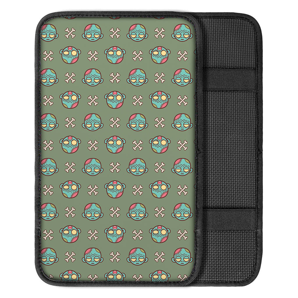 Cartoon Zombie Pattern Print Car Center Console Cover