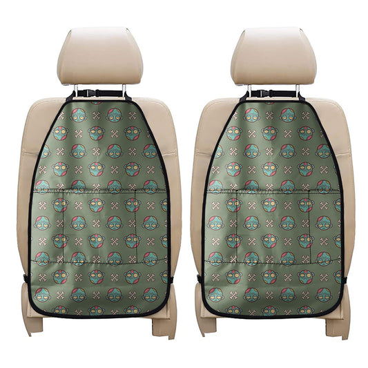 Cartoon Zombie Pattern Print Car Seat Organizers