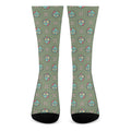 Cartoon Zombie Pattern Print Crew Socks