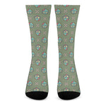 Cartoon Zombie Pattern Print Crew Socks