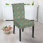 Cartoon Zombie Pattern Print Dining Chair Slipcover