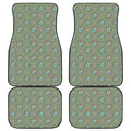 Cartoon Zombie Pattern Print Front and Back Car Floor Mats