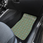 Cartoon Zombie Pattern Print Front and Back Car Floor Mats