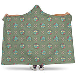 Cartoon Zombie Pattern Print Hooded Blanket