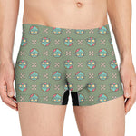 Cartoon Zombie Pattern Print Men's Boxer Briefs
