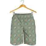 Cartoon Zombie Pattern Print Men's Shorts