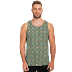 Cartoon Zombie Pattern Print Men's Tank Top