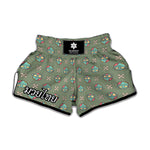 Cartoon Zombie Pattern Print Muay Thai Boxing Shorts