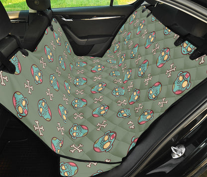 Cartoon Zombie Pattern Print Pet Car Back Seat Cover