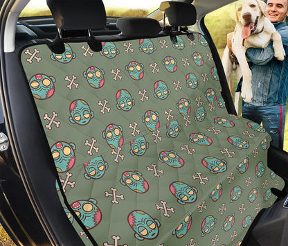 Cartoon Zombie Pattern Print Pet Car Back Seat Cover