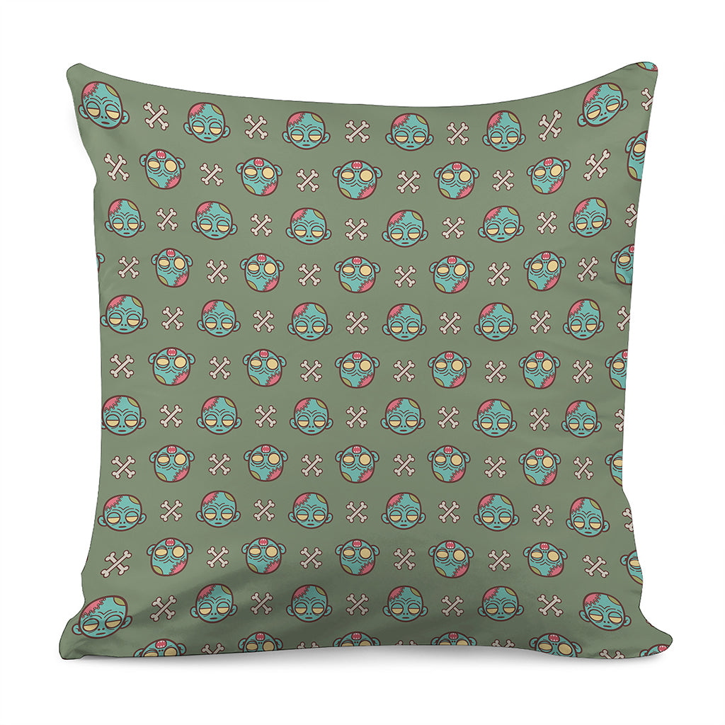 Cartoon Zombie Pattern Print Pillow Cover