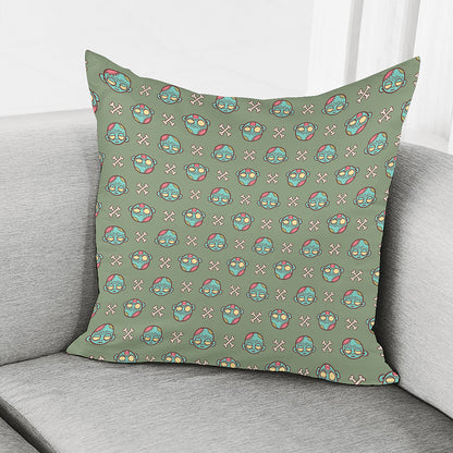 Cartoon Zombie Pattern Print Pillow Cover