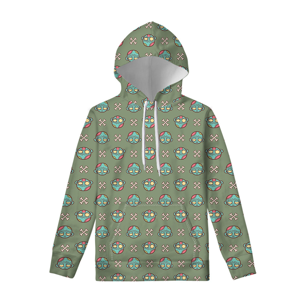 Cartoon Zombie Pattern Print Pullover Hoodie