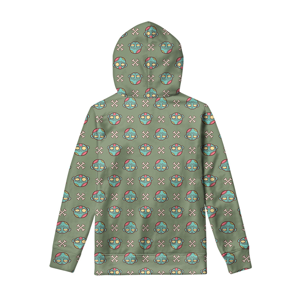 Cartoon Zombie Pattern Print Pullover Hoodie