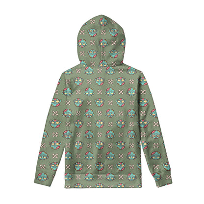 Cartoon Zombie Pattern Print Pullover Hoodie