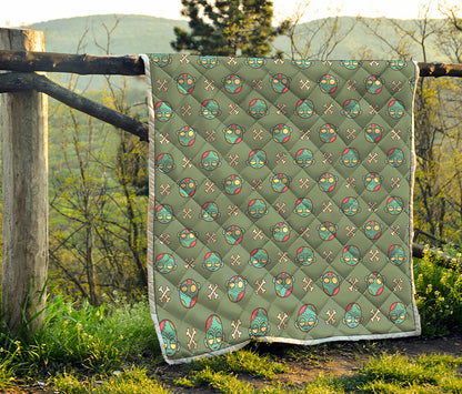 Cartoon Zombie Pattern Print Quilt