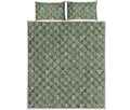 Cartoon Zombie Pattern Print Quilt Bed Set
