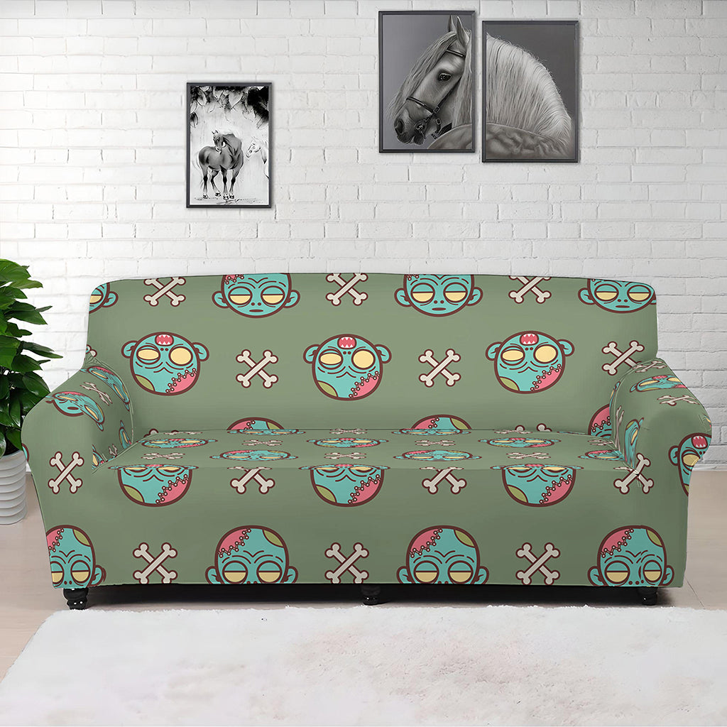 Cartoon Zombie Pattern Print Sofa Cover