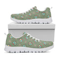 Cartoon Zombie Pattern Print White Running Shoes