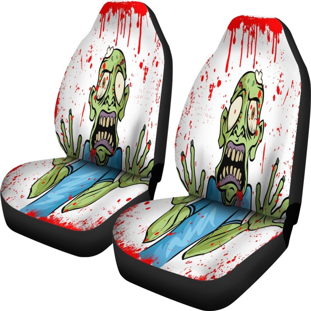 Cartoon Zombie Universal Fit Car Seat Covers GearFrost