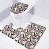 Casino Card And Chip Pattern Print 3 Piece Bath Mat Set