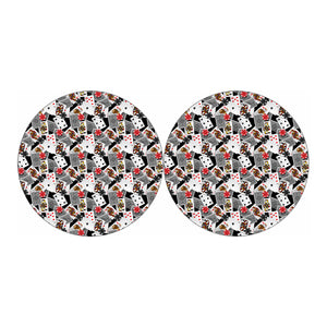 Casino Card And Chip Pattern Print Car Coasters