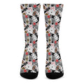 Casino Card And Chip Pattern Print Crew Socks