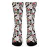 Casino Card And Chip Pattern Print Crew Socks